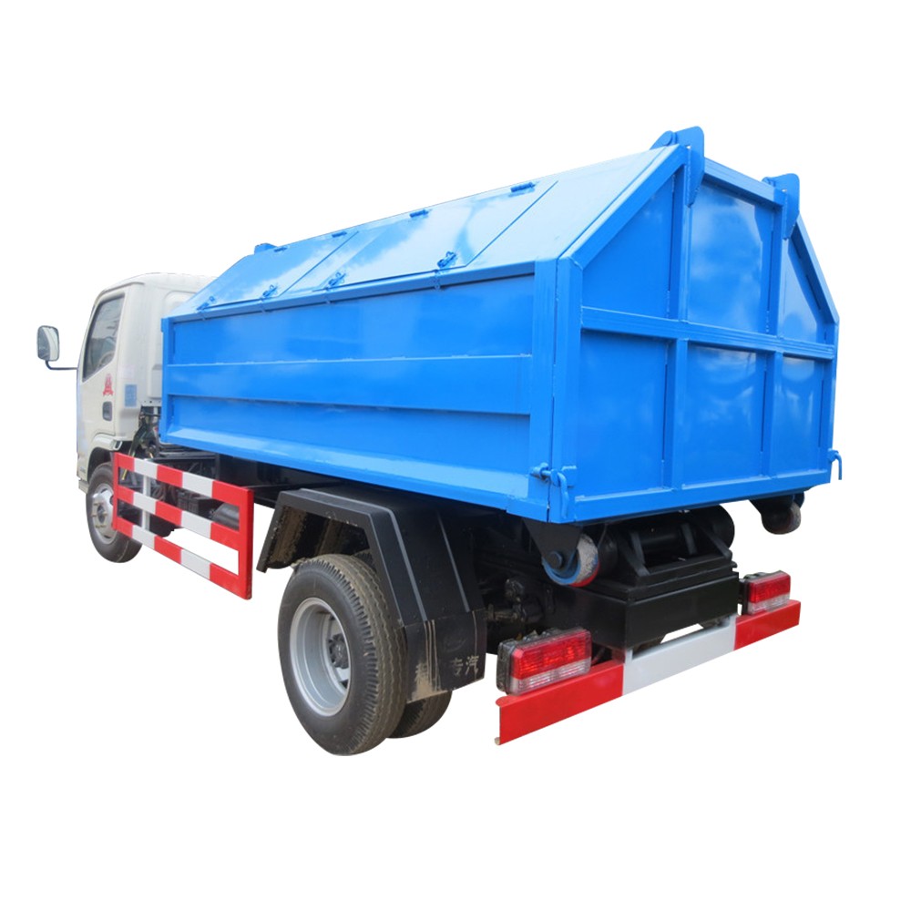 Dongfeng 3 Ton Bin Lifter รถบรรทุกขยะ